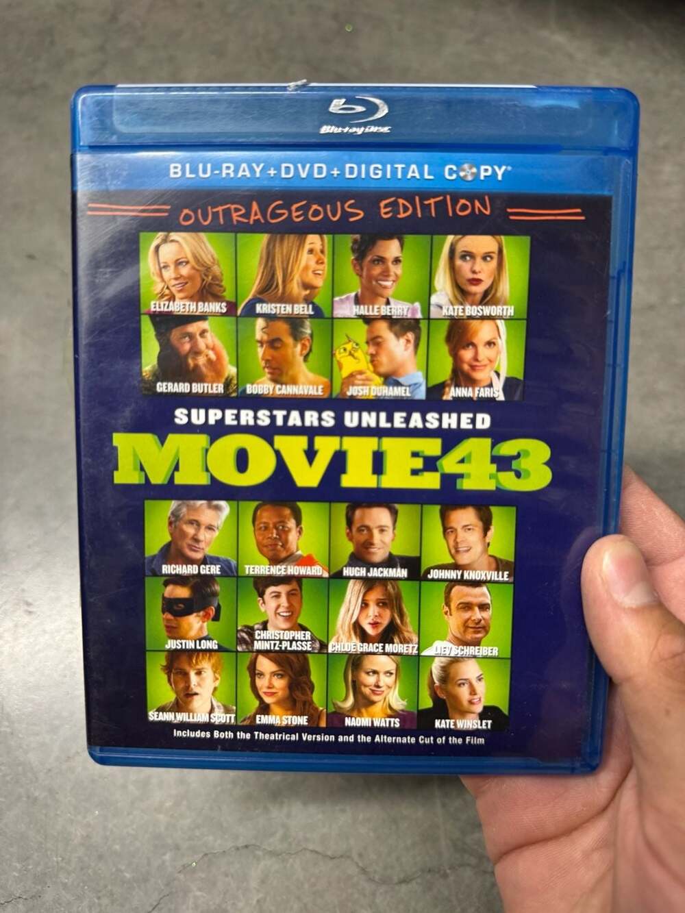 Movie 43 Blu-ray/DVD/Digital Copy Outrageous Edition Superstars Unleashed